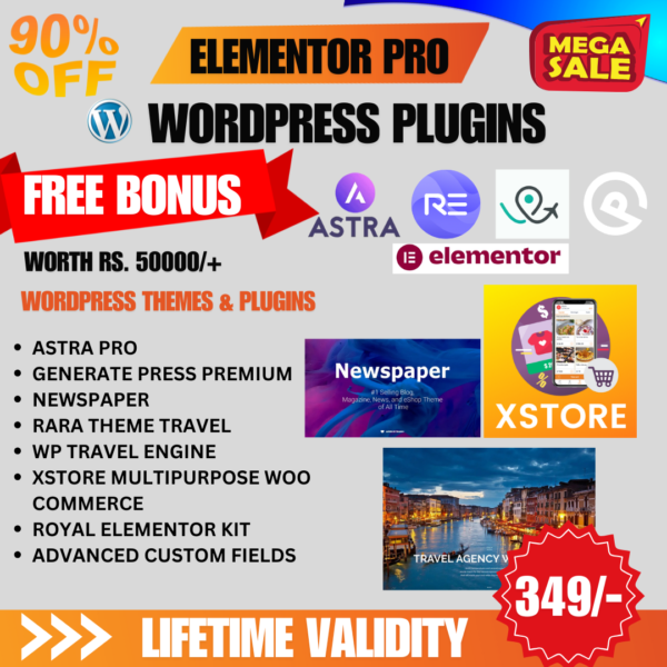 All In One Ultimate WordPress Bundle: Elementor Pro Plugin, 6 Premium Themes, and 2 Versatile Addons